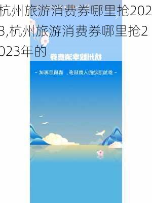 杭州旅游消费券哪里抢2023,杭州旅游消费券哪里抢2023年的