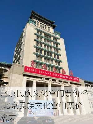 北京民族文化宫门票价格,北京民族文化宫门票价格表