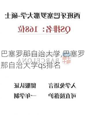 巴塞罗那自治大学,巴塞罗那自治大学qs排名