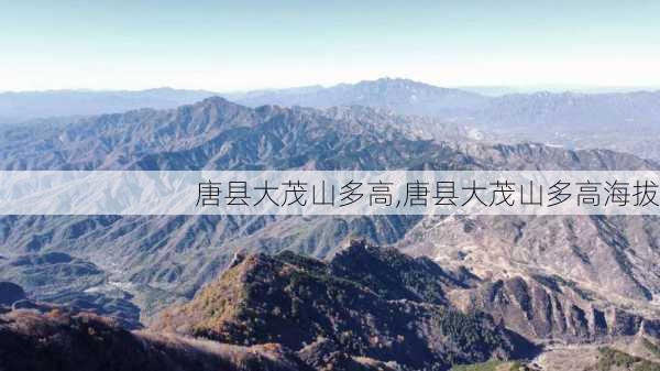 唐县大茂山多高,唐县大茂山多高海拔